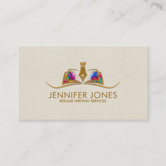 Schrijfservices opnieuw gebruiken Colorful Profess Visitekaartje (Voorkant)