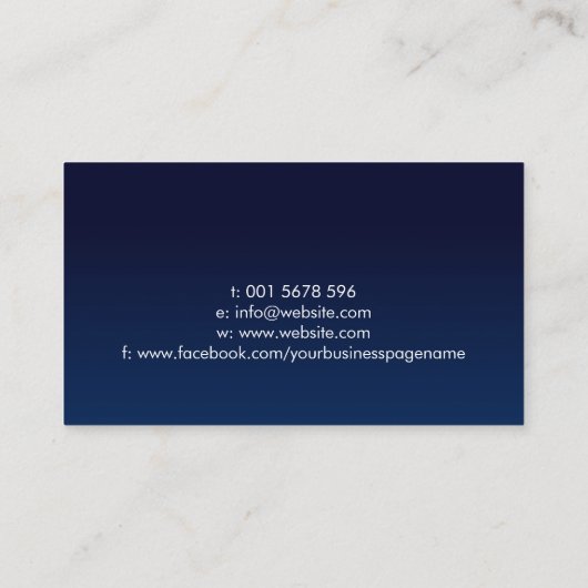 Schrijfservices opnieuw gebruiken Professional Visitekaartje (Achterkant)