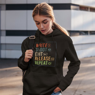 Schrijfshoot Bewerken Release Repeat - Filmmaking Hoodie