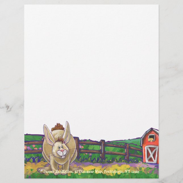 Schrijfspullen bij konijnenparade (Voorkant)