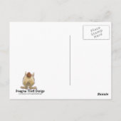 Schrijfspullen bij konijnenparade briefkaart (Achterkant)