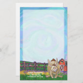 Schrijfspullen bij konijnenparade briefpapier (Voorkant / Achterkant)