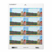 Schrijfspullen bij konijnenparade etiket (Full Sheet)