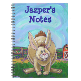 Schrijfspullen bij konijnenparade notitieboek