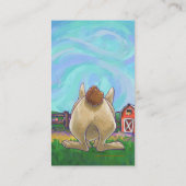 Schrijfspullen bij konijnenparade visitekaartje (Achterkant)