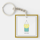 SCHRIJFSTER Acryl Sleutelhanger van Dichteres Adie (Voorkant)