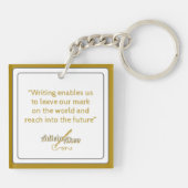 SCHRIJFSTER Acryl Sleutelhanger van Dichteres Adie (Achterkant)