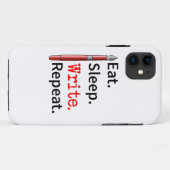 Schrijfster herhalen in slaapstand Case-Mate iPhone case (Achterkant (horizontaal))