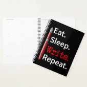 Schrijfster herhalen in slaapstand planner (Display)
