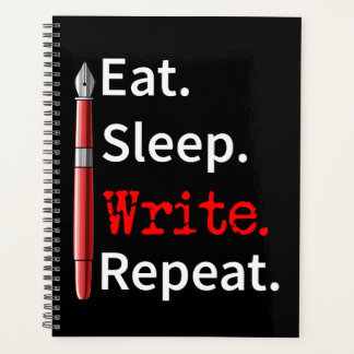 Schrijfster herhalen in slaapstand planner