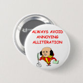 schrijfster ronde button 5,7 cm (Voorkant /achterkant)