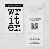 schrijfster visitekaartje (Voorkant / Achterkant)