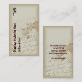  schrijfstijl schrijfster visitekaartje (Voorkant / Achterkant)