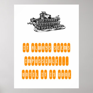 Schrijfstudent voor motivatie Poster Retro Type wr