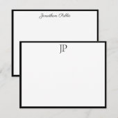 Schrijftekst Stijlvolle monogram Sjabloon Aangepas (Voorkant / Achterkant)