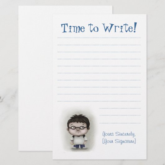 Schrijftijd Briefpapier (Voorkant / Achterkant)