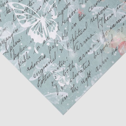 schrijfvlinder en losbloesems ontkoppelen tissuepapier (Detail)