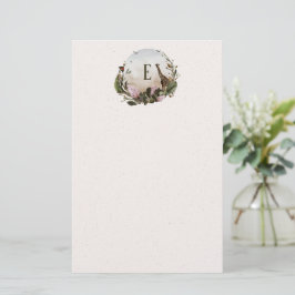 Schrijfwaren met giraffemonogram in het wild briefpapier