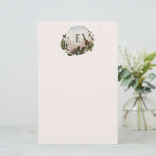 Schrijfwaren met giraffemonogram in het wild briefpapier