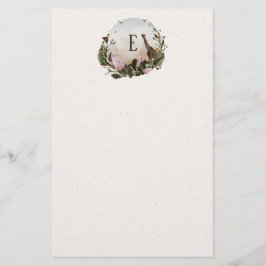 Schrijfwaren met giraffemonogram in het wild briefpapier