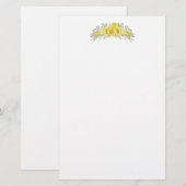 Schrijfwaren Papier-Bloemen Briefpapier (Voorkant / Achterkant)