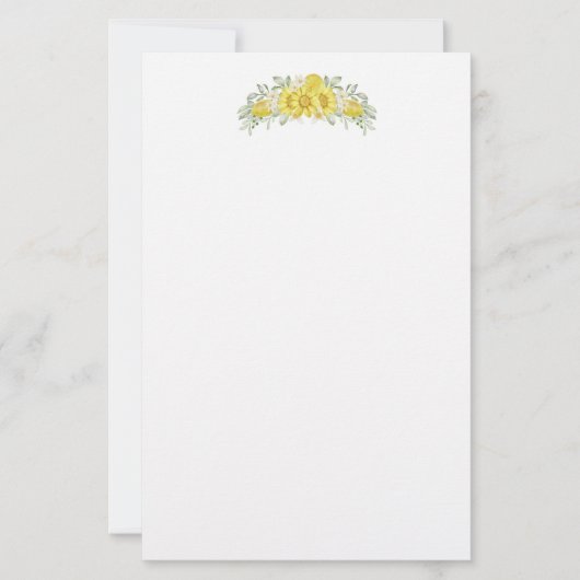 Schrijfwaren Papier-Bloemen Briefpapier (Voorkant)