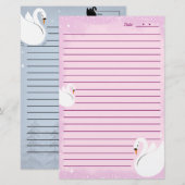 Schrijfwaren papier Zwaan delicaat  (Voorkant / Achterkant)