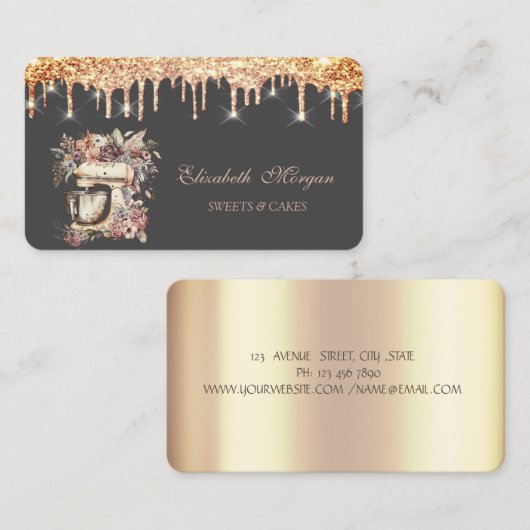 Schrijfwerktuigen voor mixer Flowers Chic Drids Ba Visitekaartje (Voorkant / Achterkant)