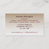 Schrijnwerker Visitekaartje (Achterkant)