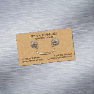 schrijnwerkerij magnetisch visitekaartje