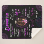 Schrijven aan mijn dochter personaliseren sherpa deken (Voorkant (horizontaal))