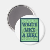 Schrijven als een meisje magneet (Voorkant / Achterkant)