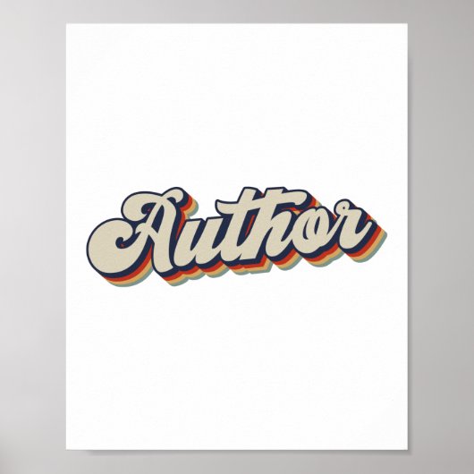 Schrijven Auteur-retro Poster (Voorkant)