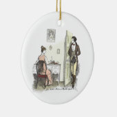 Schrijven brieven - Jane Austen Pride & Prejudice Keramisch Ornament (Rechts)