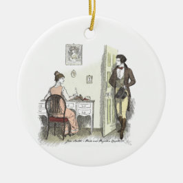 Schrijven brieven - Jane Austen Pride & Prejudice Keramisch Ornament