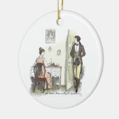 Schrijven brieven - Jane Austen Pride & Prejudice Keramisch Ornament (Links)