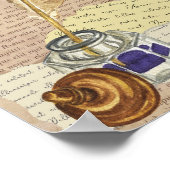  schrijven Collage met inkt en Quill Poster (Hoek)