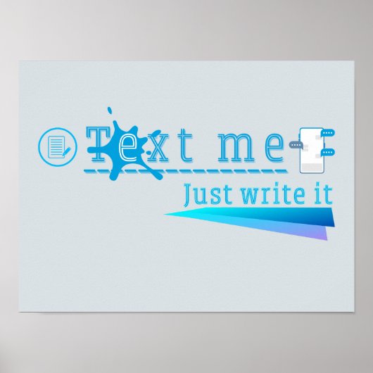 Schrijven doet ertoe: sms me, leg het gewoon neer poster (Voorkant)