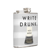 Schrijven Drink Bewerken Sober-schrijfmachine bewe Heupfles (Rechts)