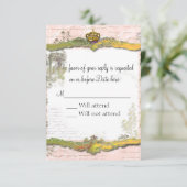 Schrijven en Gold Crown in Frans script RSVP Kaartje (Staand voorkant)