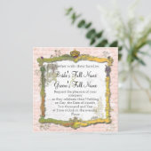 Schrijven en gouden bruiloft in Franks script Kaart (Staand voorkant)