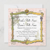 Schrijven en gouden bruiloft in Franks script Kaart (Voorkant)