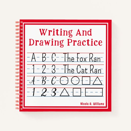 Schrijven en tekenen op het Rode Plein Notitieboek (Voorkant)