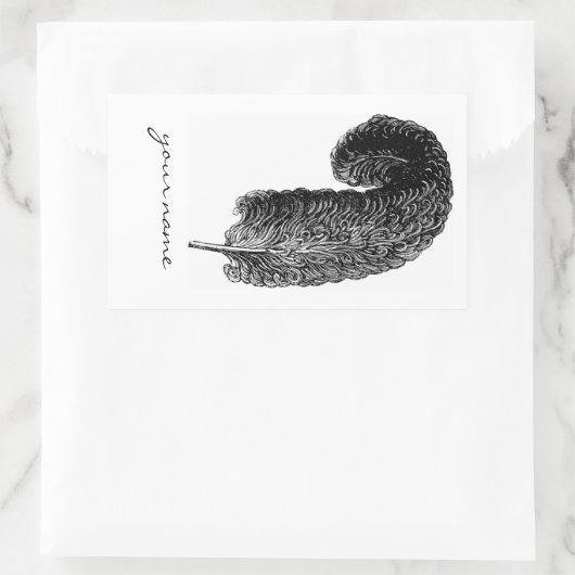 Schrijven Feather Bookplate Stickers (Tas)