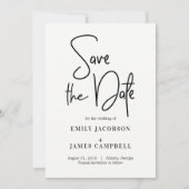 Schrijven Formulier sparen de datumkaart Save The Date (Voorkant)