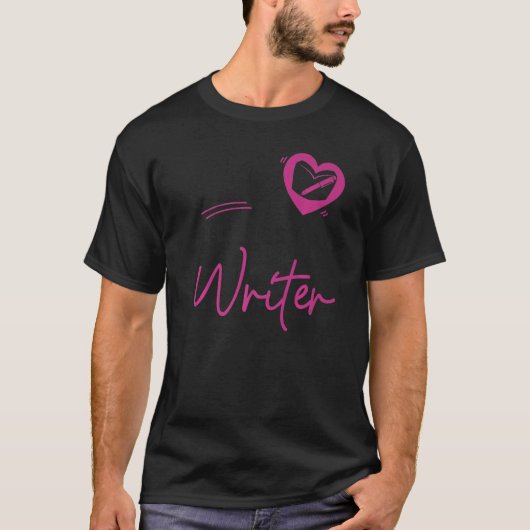 Schrijven Hart Novel Schrijver & Gepubliceerd Aute T-shirt (Voorkant)