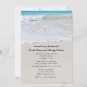 Schrijven in de zand bruiloft aankondiging (Voorkant)