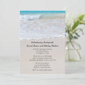 Schrijven in de zand bruiloft aankondiging (Staand voorkant)