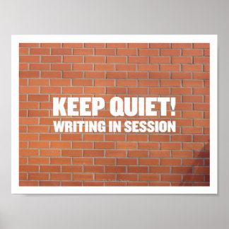 Schrijven in sessie poster