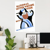 Schrijven in week 1940 WPA Poster (Thuiskantoor)